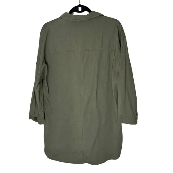 Fashion Nova Women's Olive Green Long Sleeve Button-Up Shacket Size S - Picture 2 of 12